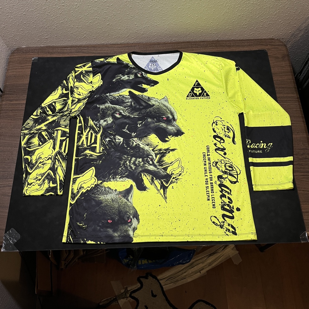 Fox Racing Shirt Mens 2XL Elevated Future Wolves Graphic Long Sleeve Moto MX